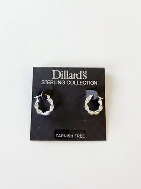 Dillard’s Sterling Collection Twisted Hoop Earrings